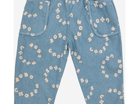 Bobo Choses Baby Bobo Choses Circle Denim Bukser Light Blue For Discount