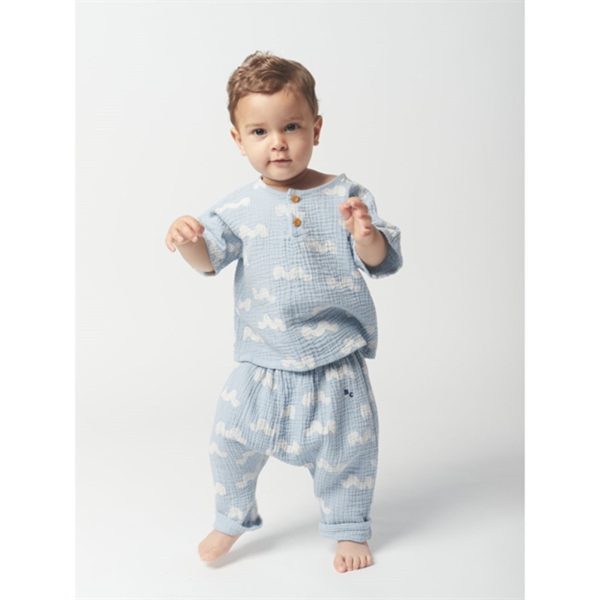 Bobo Choses Light Blue Waves All Over Bukser Online