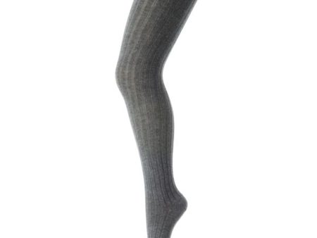 MP 130 Cotton Rib Strømpebukser 497 Grey For Sale