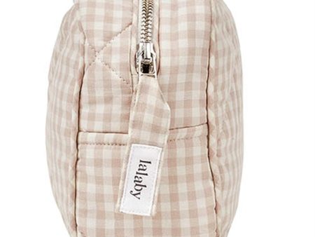 Lalaby Toalettveske Beige Gingham Discount