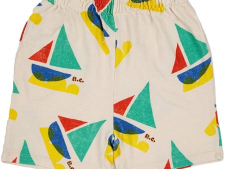 Bobo Choses White Multicolor Sail Boat All Over Bermuda Shorts Hot on Sale