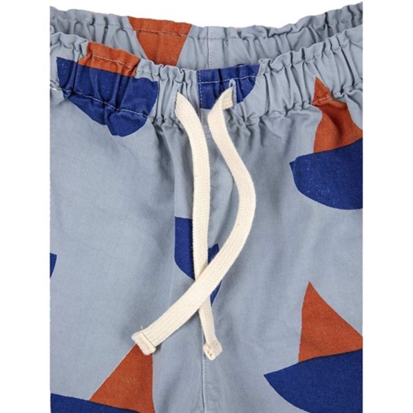 Bobo Choses Light Blue Sail Boat All Over Shorts on Sale