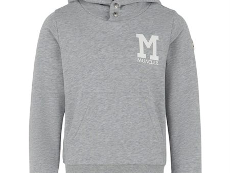 Moncler Hoodie Grey Hot on Sale