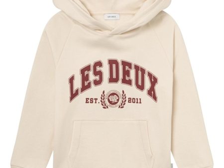 Les Deux Kids Light Ivory Burnt Red University Hoodie Fashion