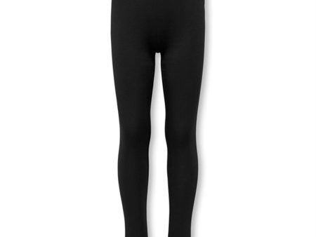 Kids ONLY Black Nille Leggings Solid Noos Cheap