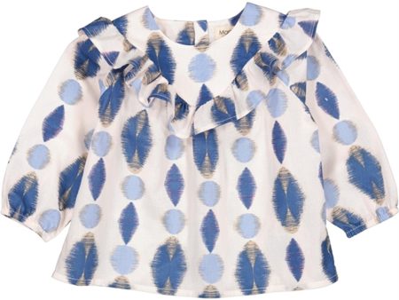 MarMar Ikat Print Glacier Tulette Bluse Online now