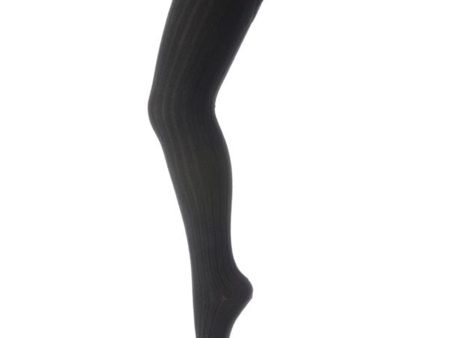 MP 130 Cotton Rib Tights 08 Black Hot on Sale