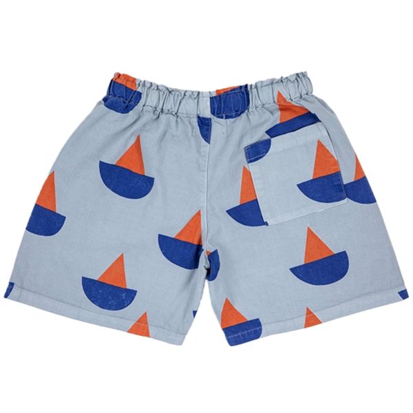 Bobo Choses Light Blue Sail Boat All Over Shorts on Sale