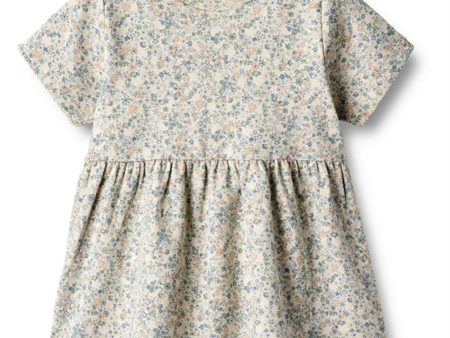 Wheat Sandshell Mini Flowers Jersey Kjole Anna Discount