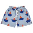 Bobo Choses Light Blue Sail Boat All Over Shorts on Sale