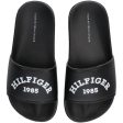 Tommy Hilfiger Logo Pool Slide Black Online now