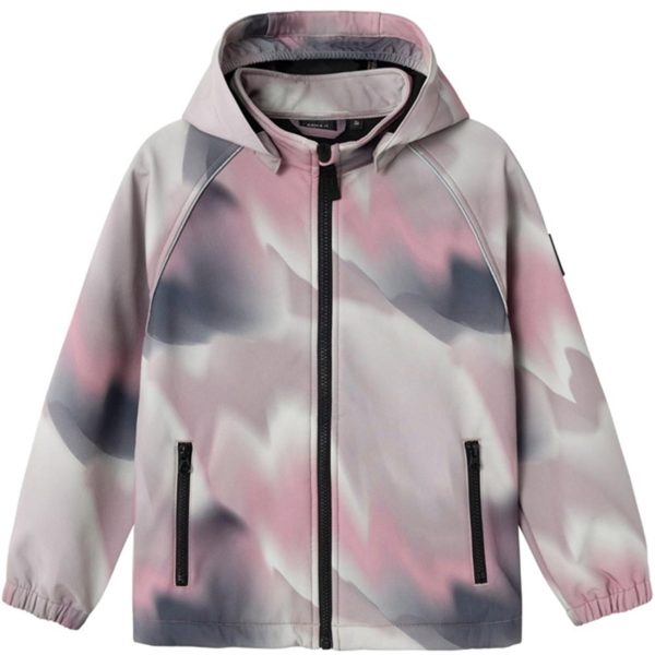 Name it Deauville Mauve Alfa08 Softshell Jakke Watercolor Cheap