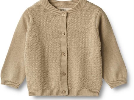 Wheat Grey Sand Strikk Cardigan Bjørn Online Hot Sale