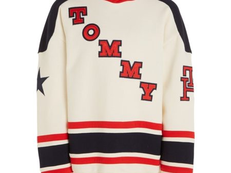 Tommy Hilfiger Varsity Hoodie Red White Navy Block Sale