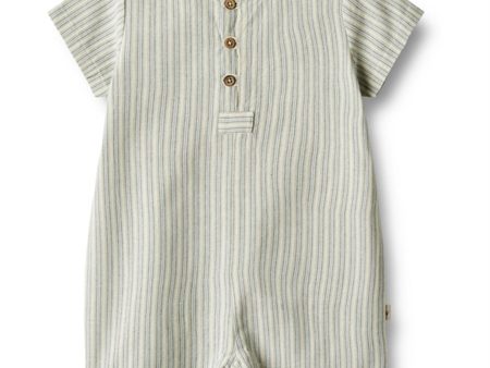 Wheat Aquablue Stripe Rompers Niller For Discount