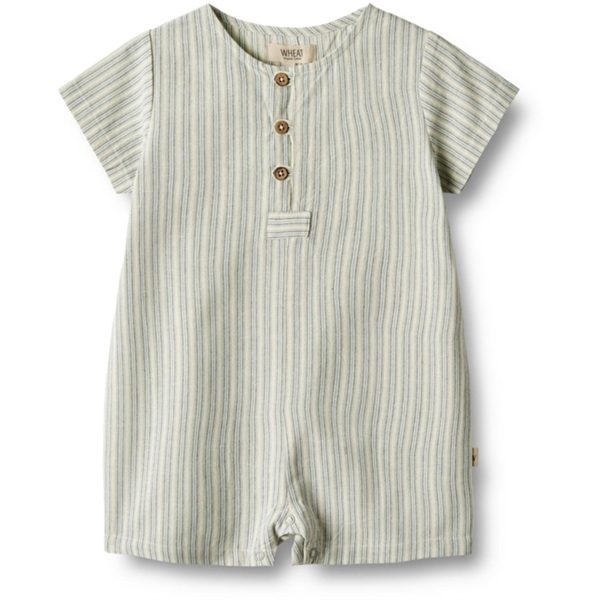 Wheat Aquablue Stripe Rompers Niller For Discount