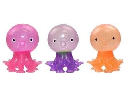 Pocket Money Octopus Glitter Squeeze Ball With Suction Cups Online Sale