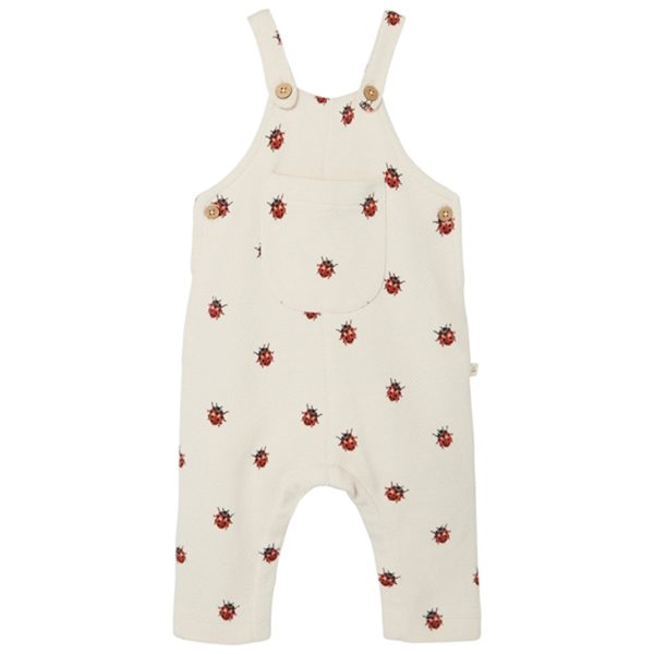 Lil Atelier Whitecap Gray Ladybugs Ronja Sweat Bib Bukser For Discount