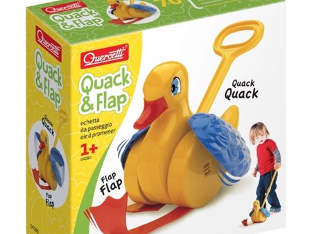 Quercetti Quack & Flap Push Animal: Duckling Sale