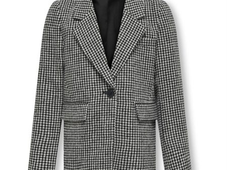 Kids ONLY Cloud Dancer   Black Houndstooth Lana-Beauty Blazer For Sale