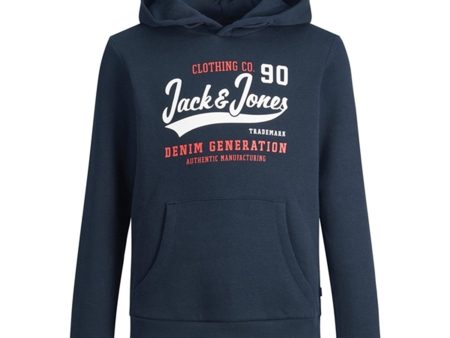 Jack & Jones Junior Navy Blazer Logo Sweat Hoodie Noos on Sale