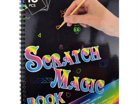 Pocket Money Magisk Color Scratch Bok A4 10 Sider med Pen Sale