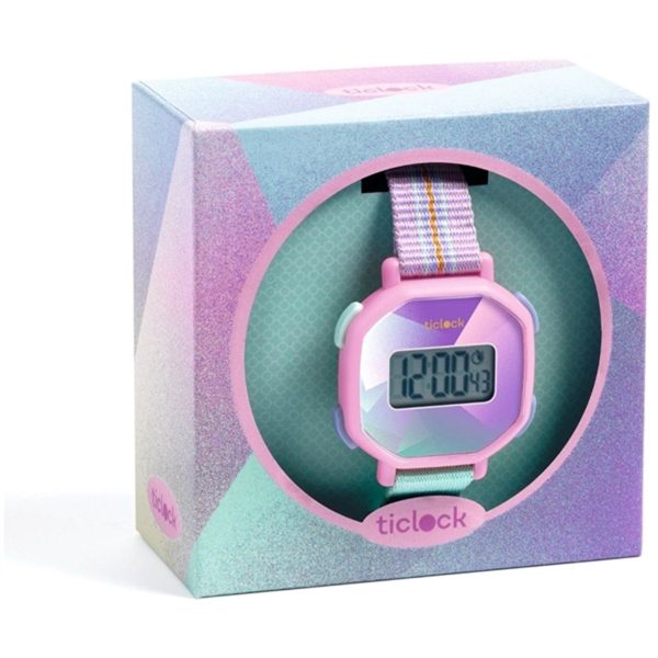 Djeco Ticlock Digital Klokke Lilla Prismer Discount