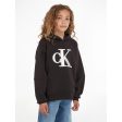 Calvin Klein Metallic Satin Monogram Hoodie Ck Black For Discount